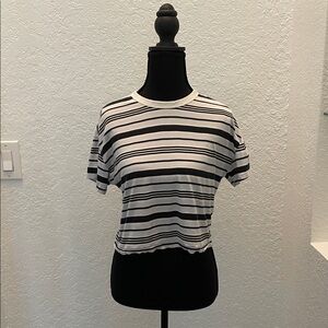 Rag & Bone Striped Black, Blue, and White Women's Top